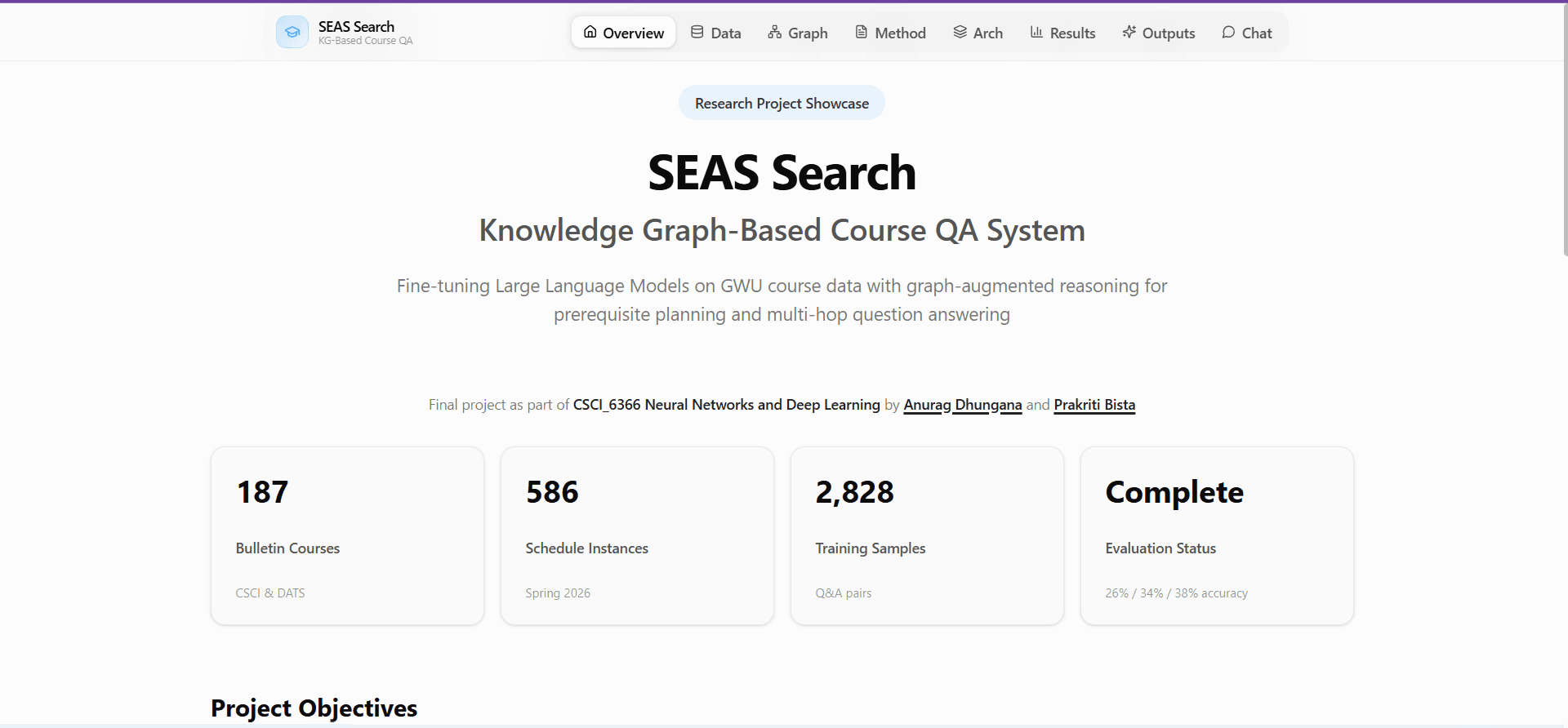 SEAS Search: Building a Knowledge Graph-Based Course QA System