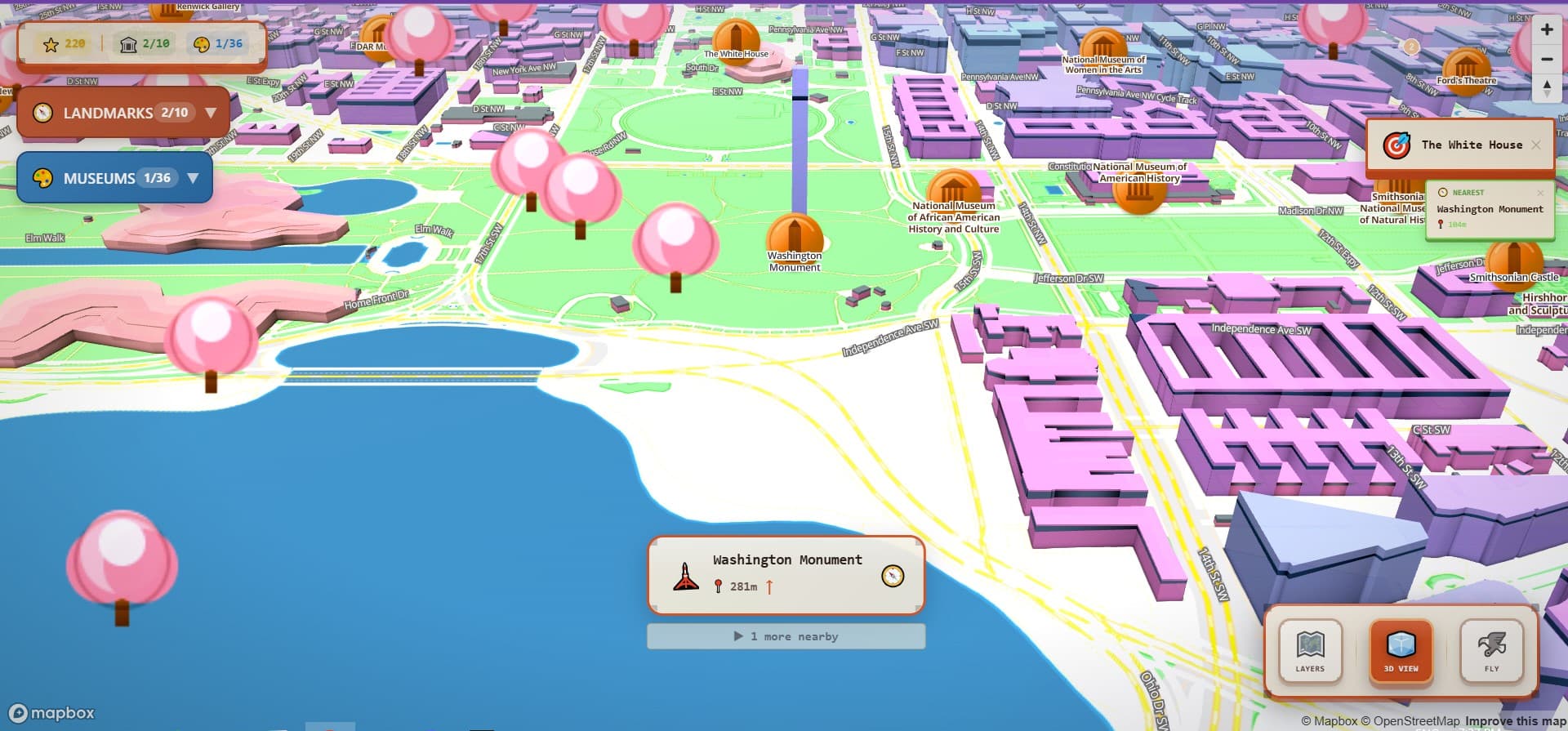 DC Map: Interactive 3D Visualization